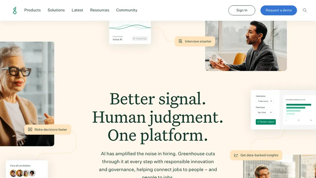 Greenhouse applicant tracking and hiring software homepage (screenshot September 2026)