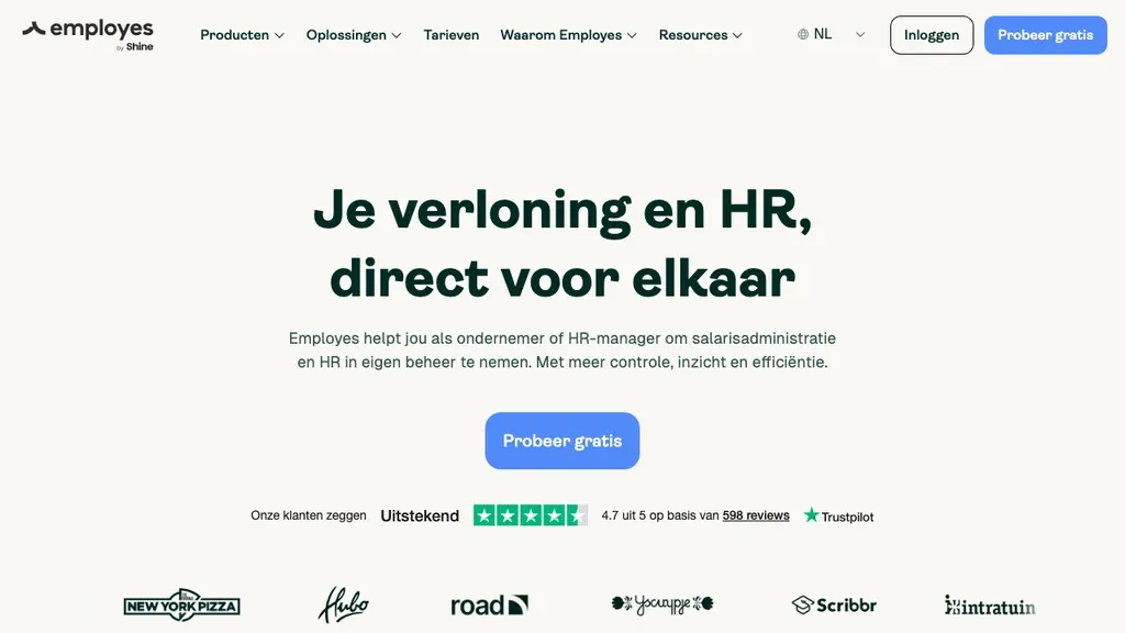 Employes DMS en HR software met dossiers en salaris (screenshot september 2026)
