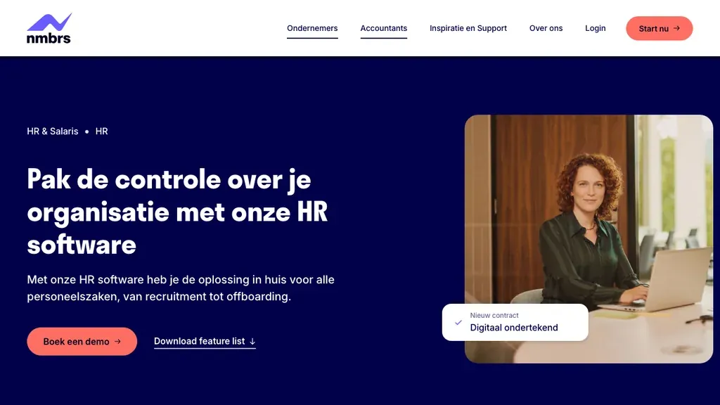 Nmbrs HR en salarissoftware met documentbeheer (screenshot september 2026)