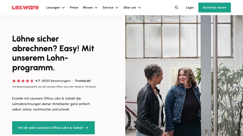 Lexware Office Lohn: Startseite der Lohnsoftware (Screenshot September 2026)
