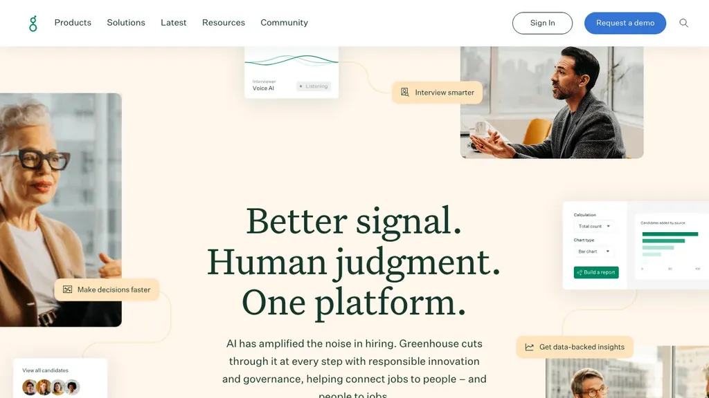 Greenhouse applicant tracking and hiring software homepage (screenshot September 2026)